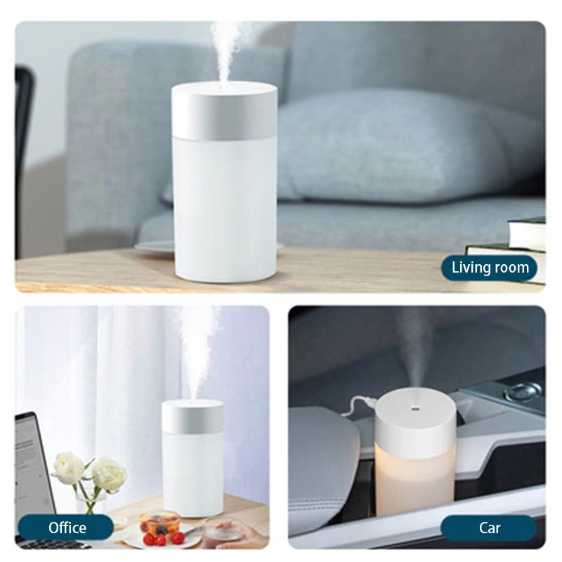 260ML USB Ultrasonic Air Humidifier LED Lamp Mini Essential Oil Diffuser Car Purifier Aroma Anion Mist Maker With Romantic Light