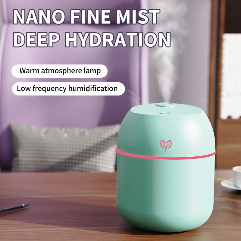 220ML big fog amount usb air humidifier Small desktop humidifier home intelligent car aromatreatment machine