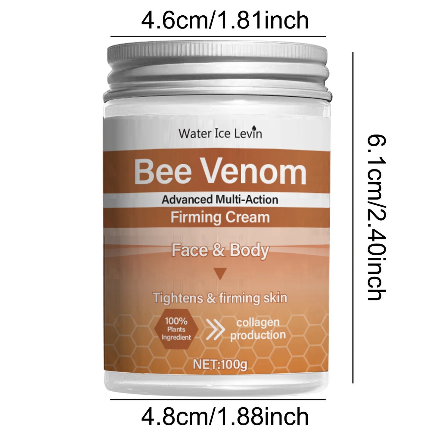 Bee Venom Firming Abdominal Cream - Plant-Based, Moisturizing and Moisturizing Contains Hyaluronic Acid Suitable for All Skin Types, Gentle for Sensitive Skin, Turmeric Skin Care